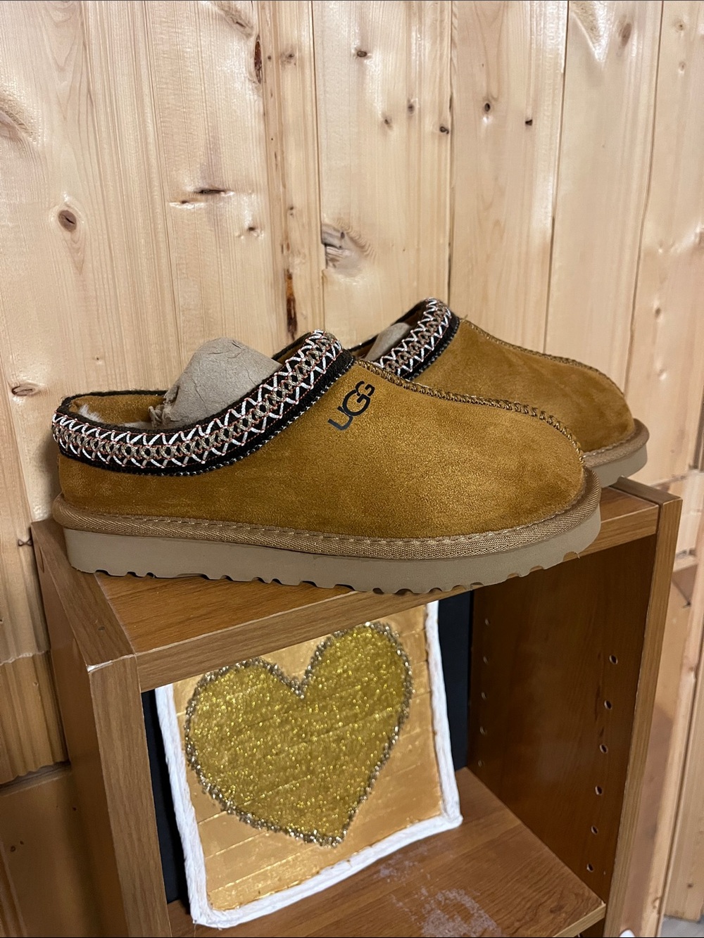 UGG Women's Slip-On Suede Clog in Chestnut